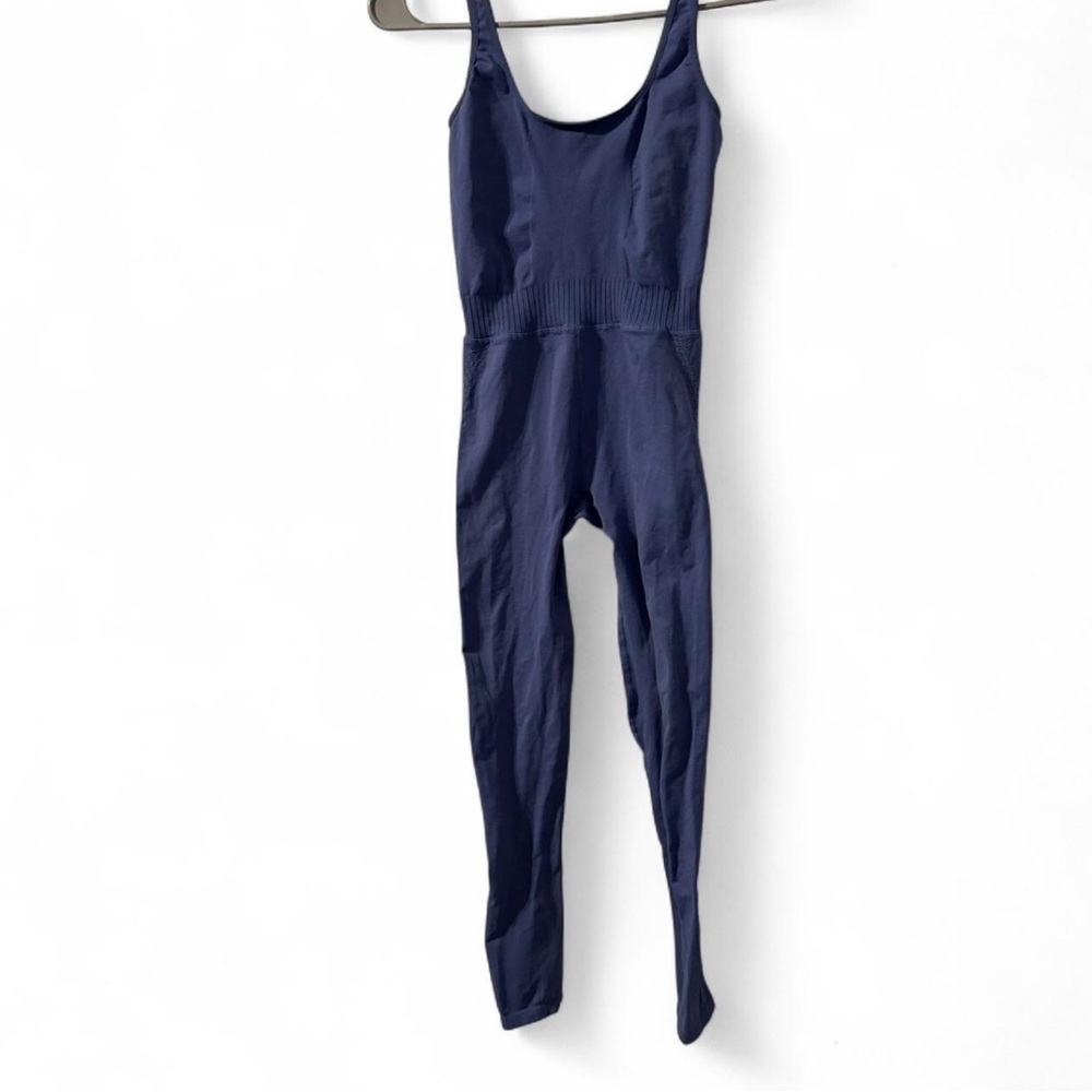 FP Movement by Free People Deep Blue Good Karma Jumpsuit